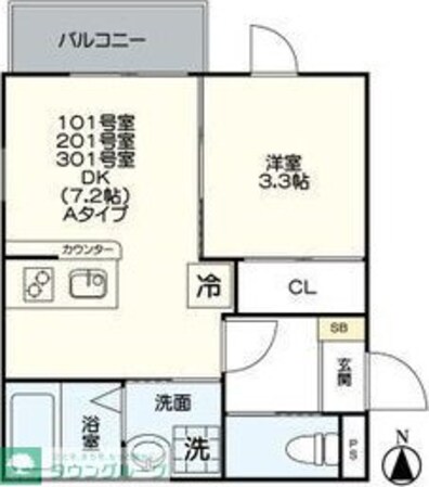 ジュネス上石川町の物件間取画像